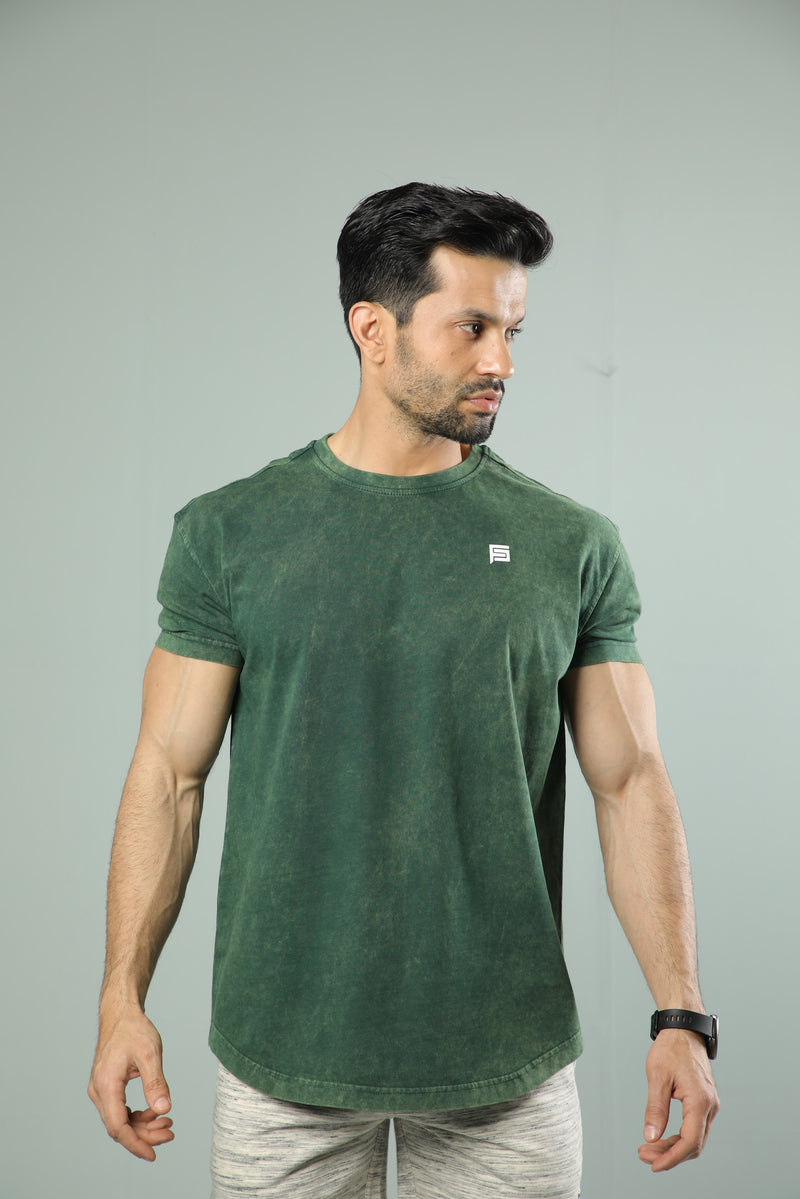 112 Wrinkle Jersey T-Shirt (Green Wash)