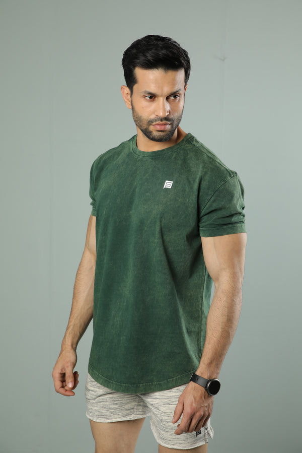 112 Wrinkle Jersey T-Shirt (Green Wash)