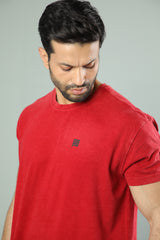 112 Wrinkle Jersey T-Shirt (Red Wash)