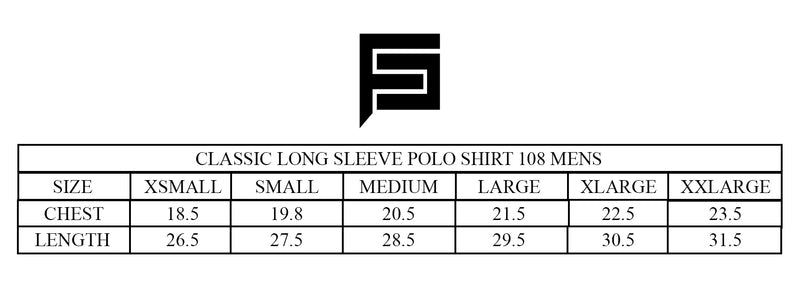 108 classic long sleeve polo shirt