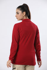 Clasic Long Sleeve Polo Shirt 165 (Red)