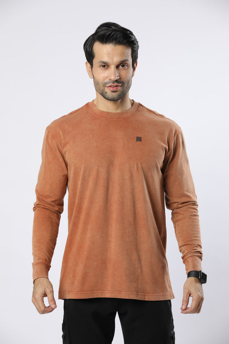 Wrinkle L/S Shirt 110 (Orange Wash)