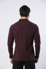 Clasic Long Sleeve Polo Shirt 108 (Plum)